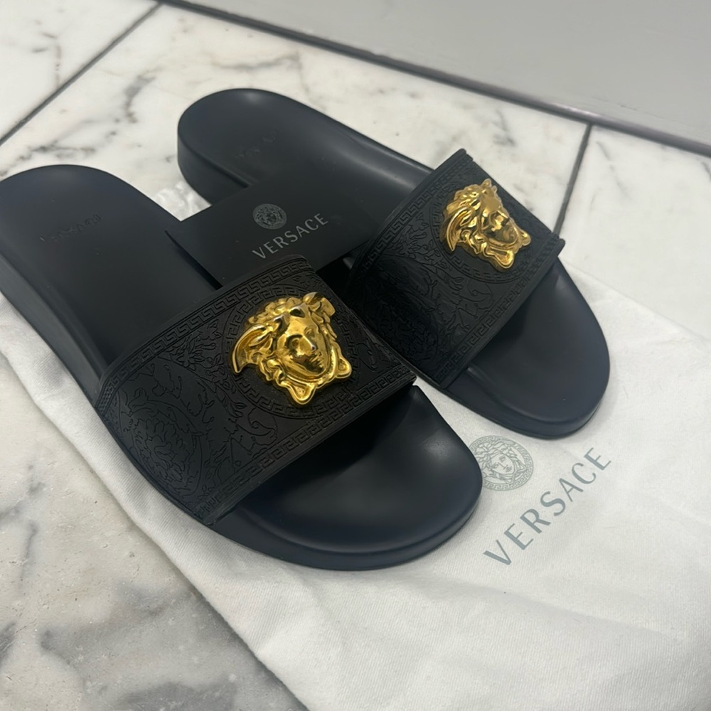 COPY - versace slides (these ended up not being sold) Open to buy